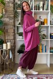Beyond Terry Oversized Cowl Knit Raspberry Marl